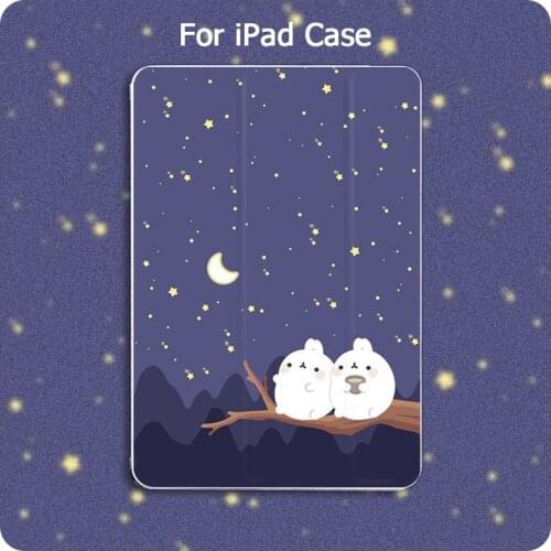 For iPad Air 2 3 Case Cute Rabbit For iPad Pro 11 Case 2020 Tablet Case Auto Sleep Wake For iPad Mini 5 PU Protect Skin Cases