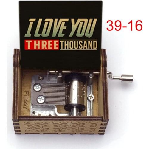 Hand Wooden Music Box TO MY Wife DAD I Love You 3000 Musical Box Valentines Day father day christmas new year Gift