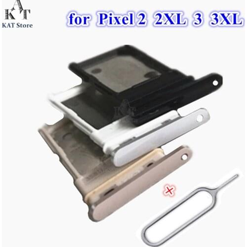 SIM Tray Holder Slot Socket For Google HTC Pixel 2 XL 3 XL White Black Rose Gold Color SIM Card Tray Holder Replacement Parts