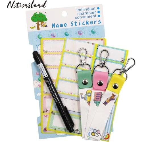 1 Set Iron On Labels White Name Label Washable Clothing Labels/Tags for School Clothes Sewing Accessories