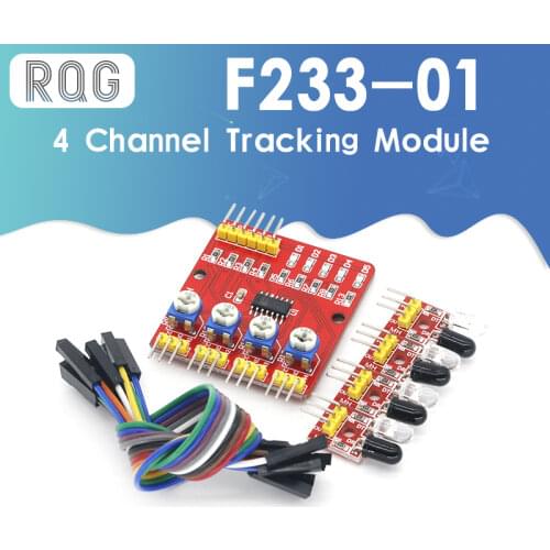 F233-01 Four-way infrared tracing / 4 channel tracking module / transmission line / obstacle avoidance / car / robot sensors
