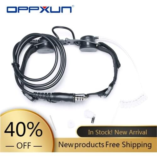 Z Tactical Throat Mic Z003 Air Tube Headset with U94 PTT for Two Way Radio BaoFeng UV5R UV-5X UV82 TYT TH-UV8000D Retevis H777