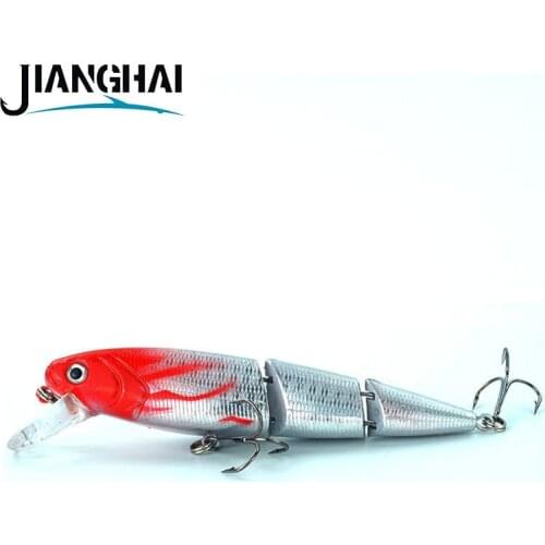 JIANGHAI Crankbait Fishing Lure Wobbler Lifelike 11cm 3 Segment Swimbait Hard Bait artificial bait Minnow fishing bait LM1