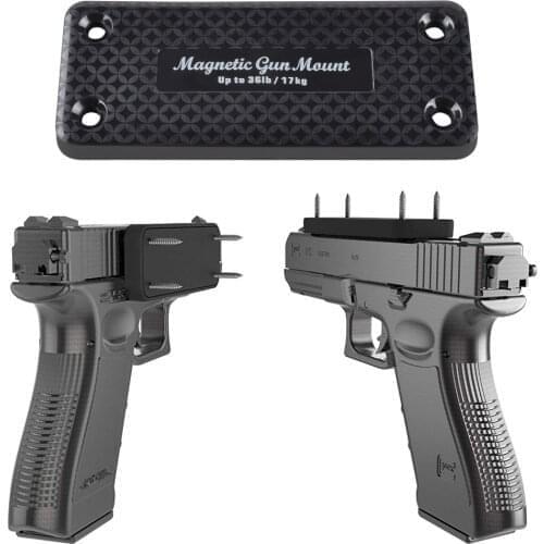 17KG Pistol rifle Hunting Concealed Magnetic Gun Holder Holster Gun Magnet for Car Under Table Bedside frame Load bearing