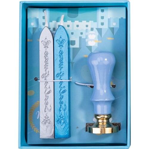 Colorful Exquisite Wax Seal Set Wax Stamp Kit For Wedding Envelops Sealing Gift Package Greeting Card Macaroon Style Gift Box