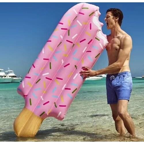 Summer Ice Cream Shape Giant Pool Float Inflatable Air Mattresses Swim Rings 70 Inchs Water Toys Adult Party Toy Boia Piscina