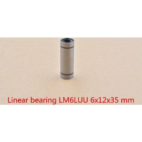 LM6LUU 6mmx12mmx35mm 6mm linear ball bearing bush bushing for 6mm rod round shaft cnc 1pcs