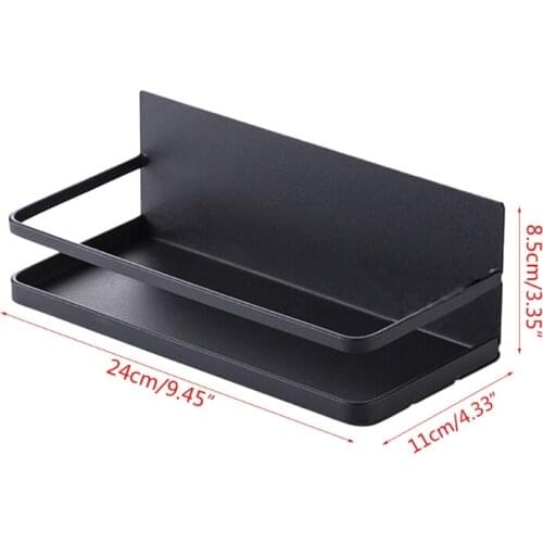 Refrigerator Magnet Storage Rack Durable Holder Kitchen Punch-free Magnetic Shelf Hanger 649E