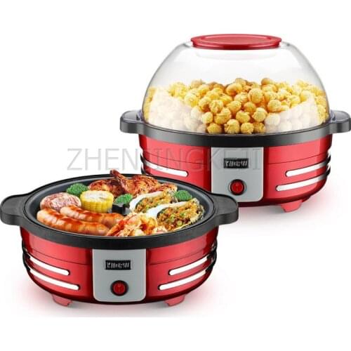 Popcorn Machine Home Use Small Fully Automatic Large Capacity 5L Popcorn Machine DIY Ball 220V/850W Popcorn Maker Making Tools