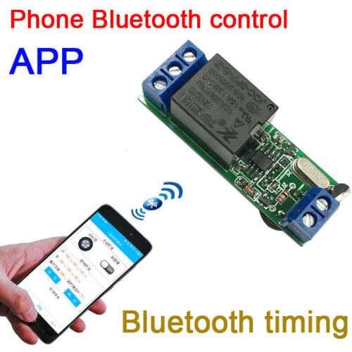 DYKB Android Phone APP Bluetooth timer relay module Bluetooth switch Time module Manual jog self-locking Delay loop DC 12V