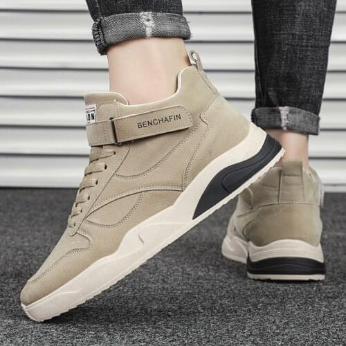 Autumn High-top Men Shoes Warm Sport Shoes Platform Casual Shoes Fashion Sneakers Shoes Artificial Leather Shoe Comfortable Shoe