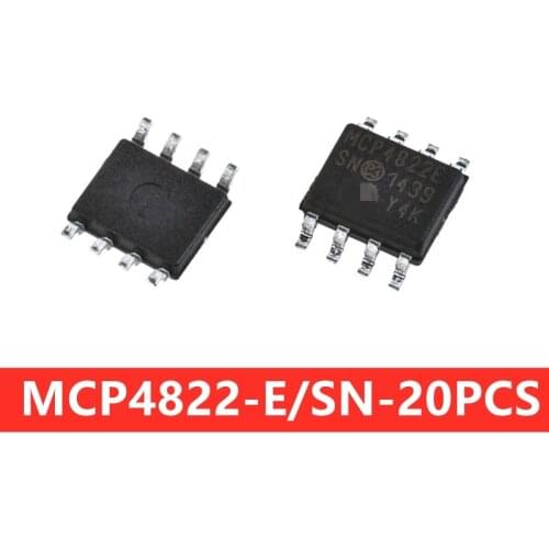 20pcs/lot New MCP4822 MCP4822-E/SN SOP8 digital-to-analog converter MIC microcontroller mcp4821E