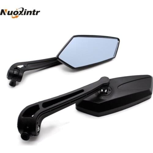 Nuoxintr Universal Motorcycle Mirror Side Rearview Mirror Motocross Rear View Mirrors for Honda Suzuki Yamaha Kawasaki Scooter