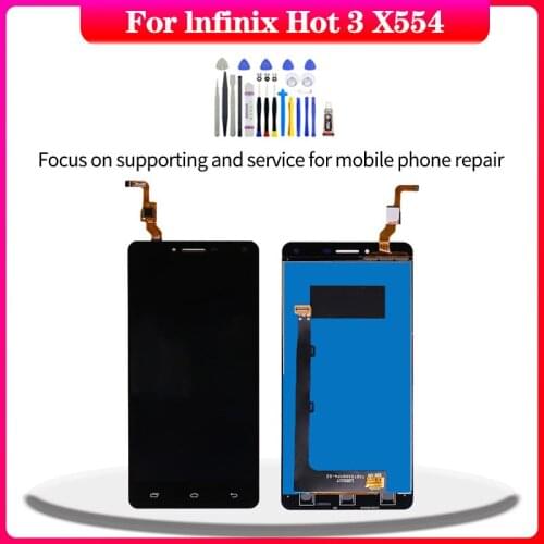 Original Display For Infinix Hot 3 X554 lcd Touch Screen Digitizer Assembly For Hot 3 X554 lcd Replacement With Free Tools
