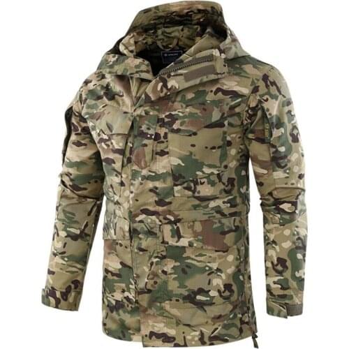 Outdoor Camouflage Jacket Men Military Tactical Outwear Autumn Winter Windproof Windbreaker Breathable Hiking Fishing Clothing