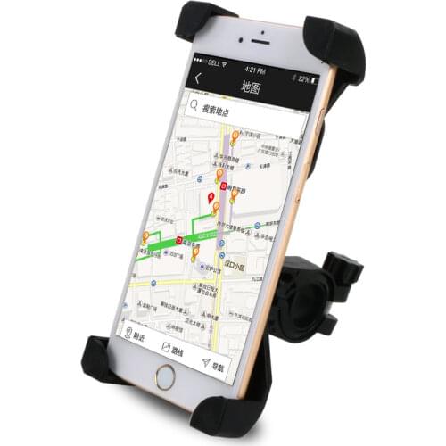 Bicycle Handlebar Phone Holder Adjustable MTB Road Bike Cellphone Bracket Square Stability 3.5-6.5 Inch Bike Phone Clip