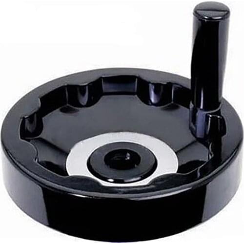 Inner Corrugated Handwheel with Foldable Handle Full-spoked Bakelite Ripple Hand Wheel for Milling Machine 100/125/160/200mm