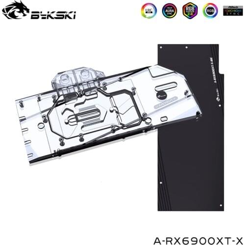 Bykski GPU Water Block For AMD Radeon RX6900XT 6800XT RDNA 2 Graphics Card Full Cover Support Motherboard Control,A-RX6900XT-X