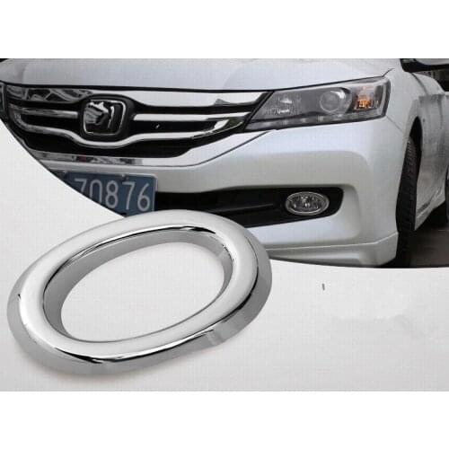 High Quality ABS Chrome Front Fog Lamp Cover Trim 2pcs For Honda Accord 2014 2015 2016 2017 Free Drop Shipping
