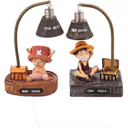 Japanese One Piece Animation Luffy Joe Ba Creative Doll Resin Craft Gift Small Night Light Gift Students Resin Embellishments