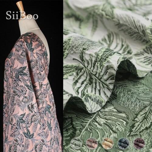 High density fashion yarn-dyed DIY cloth multicolor embossed jacquard fabric for women spring dress pants tecidos kumaş SP6001