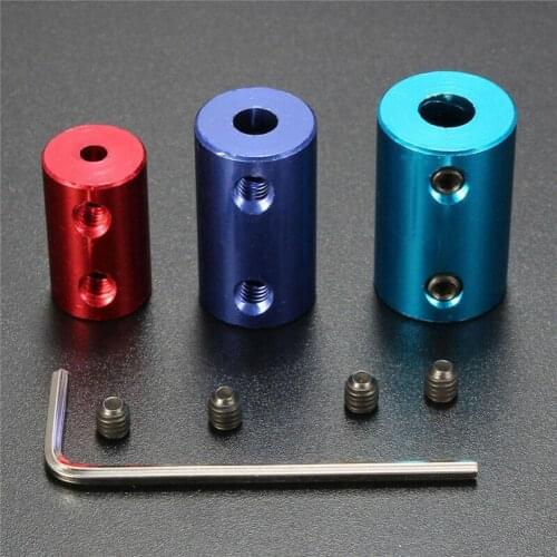 2mm/3mm/4mm/5mm/6mm/7mm/8mm Aluminum Rigid Shaft Coupler Rigid Coupling Motor Connector with Spanner for RC Boat Car