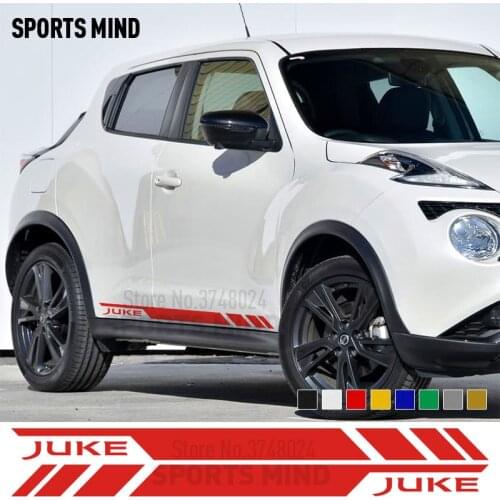 1 Pair Vinyl Car Door Side Stripe Stickers Decals JDM For Nissan Juke R Nismo Exterior Accessories Automobiles Car Styling