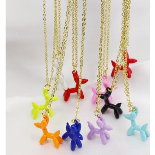 10 Pcs Balloon pendant Necklace Mix color Enamel Dog Pendant necklace Fashion jewelry Necklace New design Necklace fashion 8503