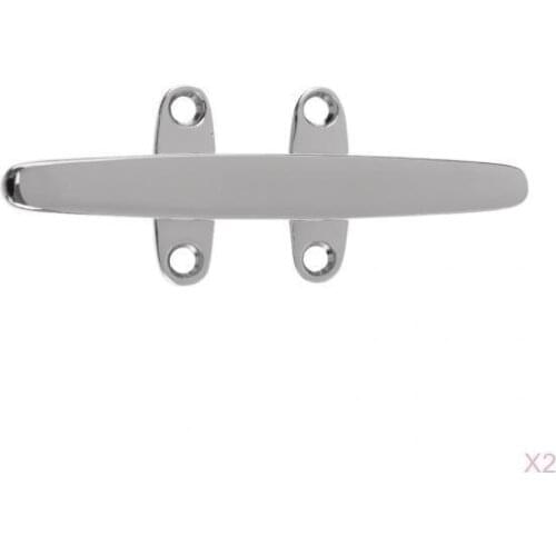 2pcs 8 inch Boat Deck Rope Low Flat Cleat 316 Stainless Marine Sailing Hardware