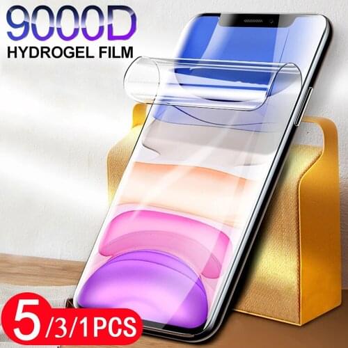 5/3/1Pcs full cover hydrogel film for iPhone 12 mini 11 pro XS Max 8 7 X XR 6 6S plus SE 2020 phone screen protector protective