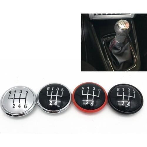 5/6 Speed Gear Shift Knob Cap Emblem Badge Cover for VW Volkswagen Golf Jetta MK3 MK4 GTI MK4 Bora LUPO POLO SEAT IBIZA CADDY