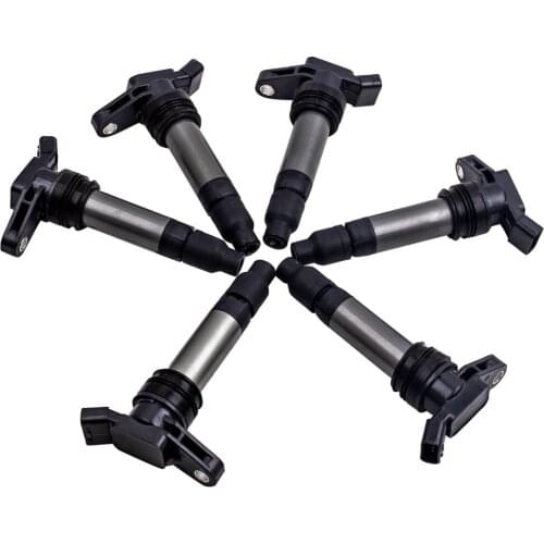 6PCS Spark Electronic Ignition Coils Pack For Volvo V70 3.2L L6 2008 2009 2010