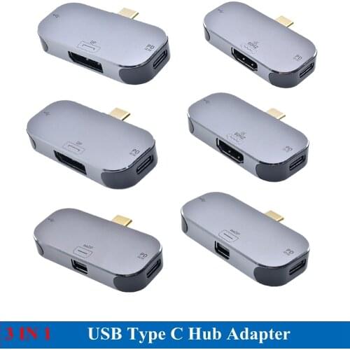 USB Type C HUB Type C To 4K 60Hz HDMI-compatible PD 100W USB C Fast Charger Adapter For MacBook Pro USB C Docking Station