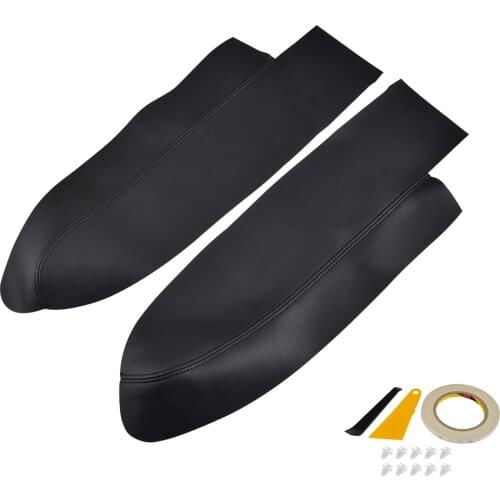 Car Front Door Panel Armrest Covers Adhesive Tape Small Shovel Kit For Honda CR-V 2007 2008 2009 2010 2011 Microfiber Leather