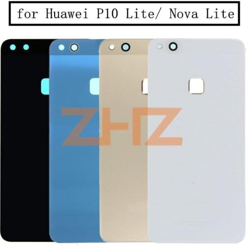 For HUAWEI P10 Lite/ Nova Lite Battery Glass Rear Back Cover Door Housing Replacement Battery Case Adhesive Sticker P10 Youth