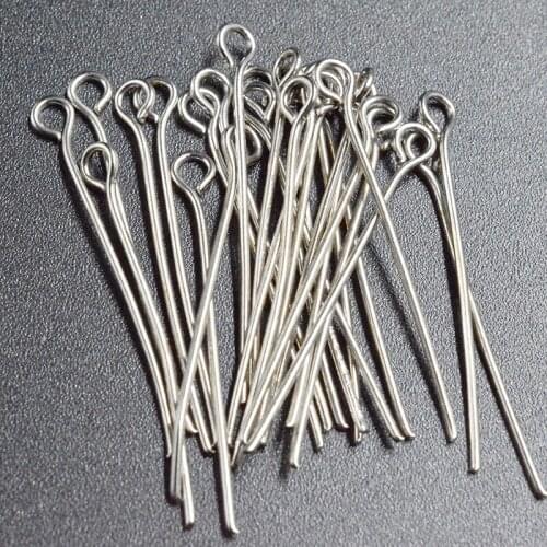 FLTMRH 50pcs 16x0.7mm Metal Heads Eye flat Head Pin For Jewelry Making Findings Accessories Wholesale Supplies