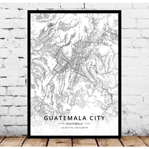 Guatemala Map Poster