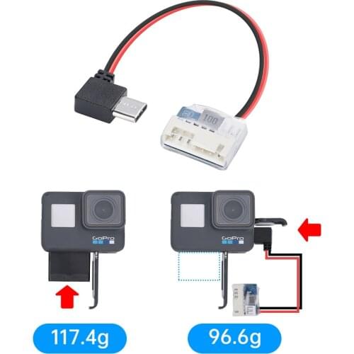 137mm IFight Type-C 90 Degree To XH2.54 5V Balance Plug Power Cable 4S-6S for GoPro Hero 6/7/8/9 Protek25 Protek35 HD DIY Parts