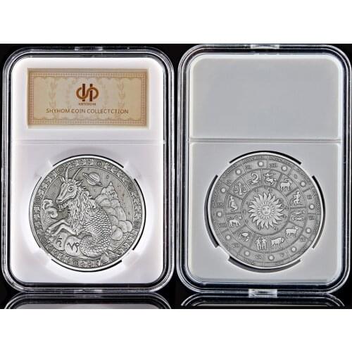 2020 Zodiac Relief Symbol Euro Zodiac Symbol Rare Value Capricorn Metal Souvenir Coin Collection