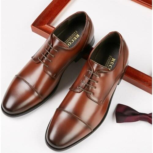 New Arrivals Dress Men Shoe Genuine Leather Designer Oxford Shoe For Men Formal Wedding Office Brogue Business Shoes Black Brown