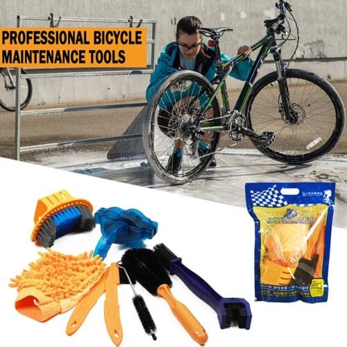 SPORADIC Bicycle Chain Cleaner Scrubber Brush Set Cycling Cleaning Kit MTB Mountain Bike Wash Cleaning Tool Bicycle Repair Tools