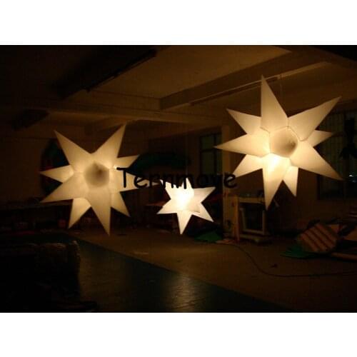 Inflatable star with LED light in,can controled by remote control inflatable star model for sale event wedding decoration
