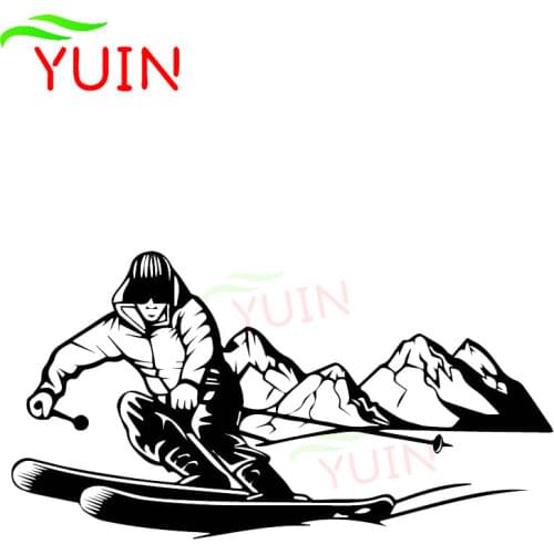 Brave Ski Adventure Sticker Car Decal Fashion Car Body Decoration PVC Waterproof Sunscreen Sticker Can Be Customized Color