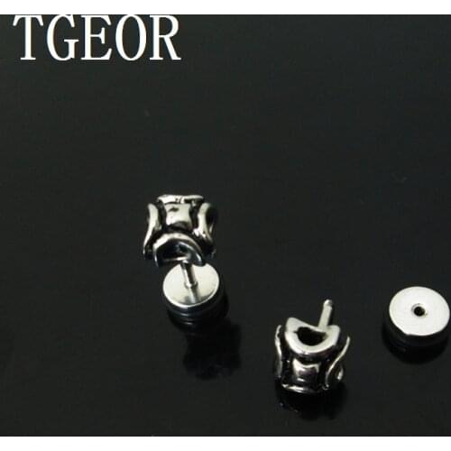 NEW ARRIVAL illusion cheaters 1 Pair 1.2*6*6/(10*13)mm Stainless Steel Retro square piercing fake plugs