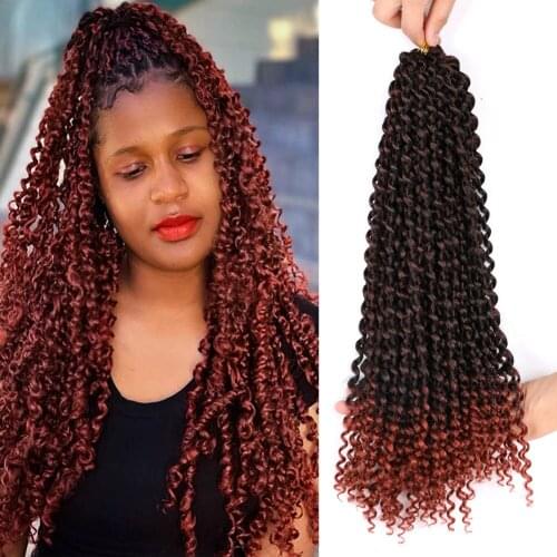 DAIRESS Passion Twist Hair 18" Bohemian Braids Hot Water Setting Itch Free Synthetic Fiber Natural Passion Twist Crochet Hair