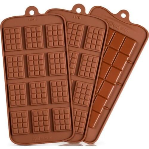 Cavity Break-Apart Chocolate Mold Tray Non-Stick Silicone Protein and Energy Bar Candy Molds LX3676