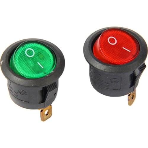 Professional 12V DC 20A 20mm Hole Fit Illuminated Signal Light Round Electronic SPST Switch Car Accessories Supplies Products