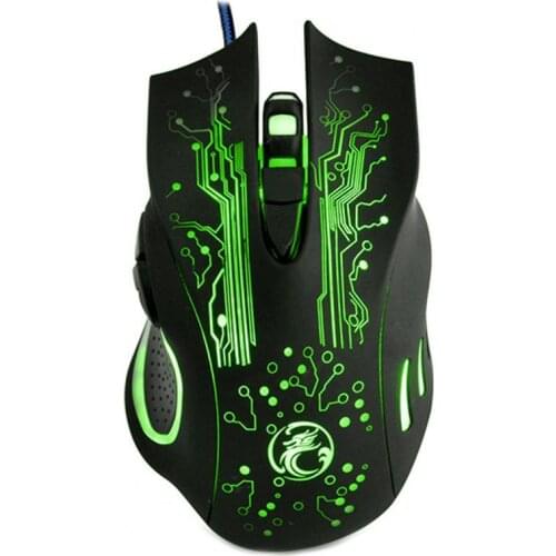 IMICE X9 Wired Mouse with Gaming Chip Strong USB Wire Black Gaming Mouse With Colorful Light Professional Gaming Mouse