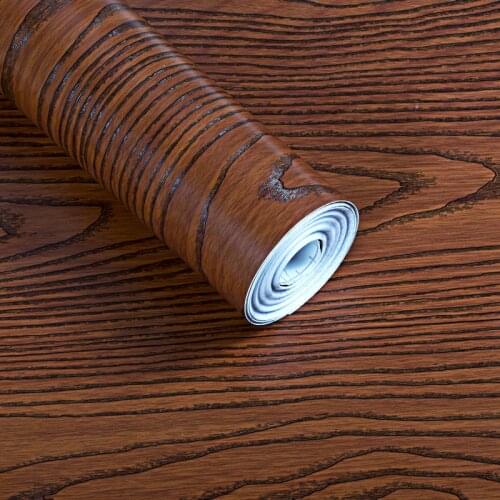 Wood Grain Self-Adhesive Wallpapers vinyl Home Decor Papier Peint Waterproof Furniture Renovation Wall Stickers Papel De Pared