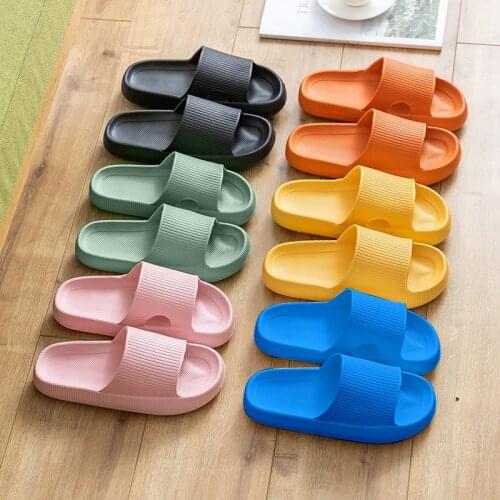 Thick Platform Slippers Dropshipping Summer Beach Home Wearing Latest Technology-Super Soft Sole Wear-resistant Anti-slip Shoes